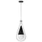Nuvo Admiral 1-Light Pendant 10 in. Matte Black and Brushed Nickel White Opal Glass 60/7913 - alternate 1